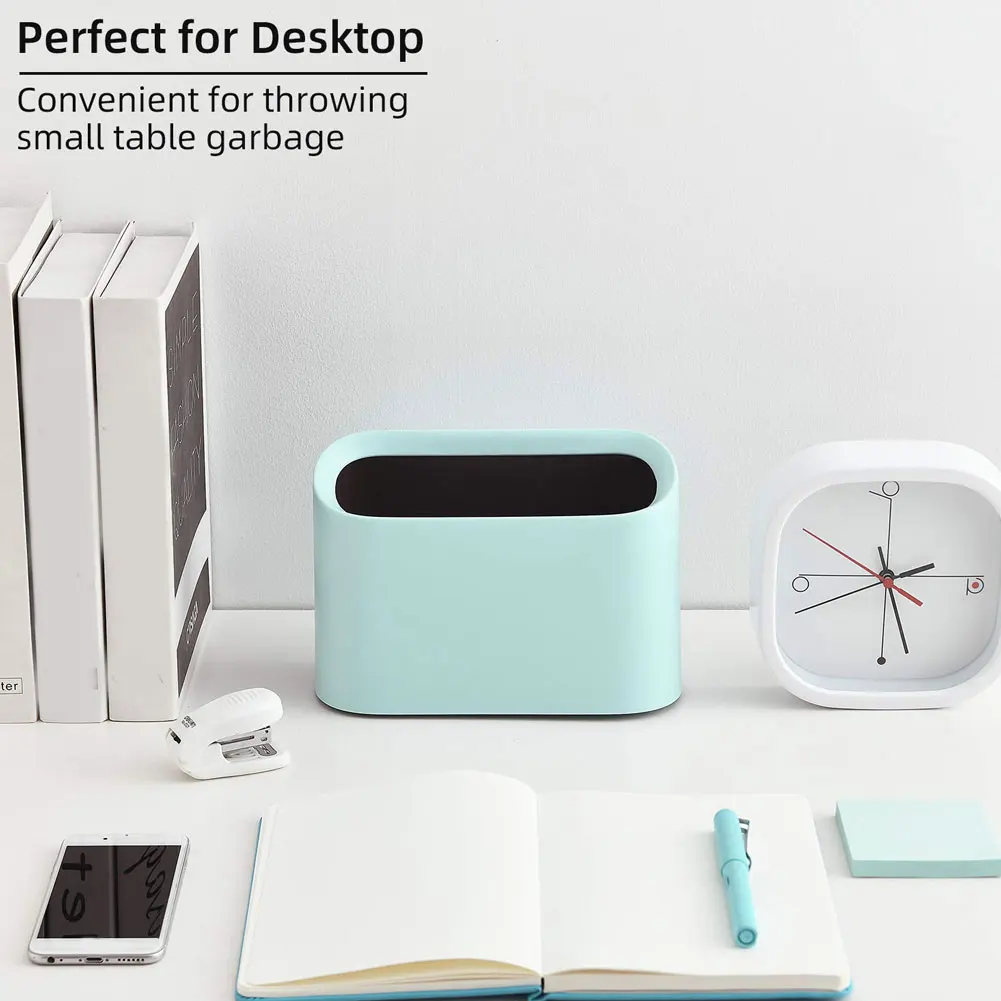 

Women Makeup Desk Trash Can Mini Desktop Waste Bin Plastic Bedroom Office Car Small Garbage Bin Pink For Salon Hpme Used