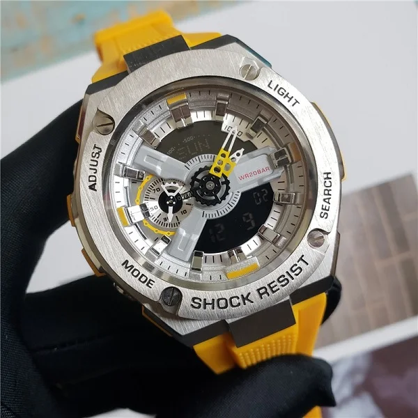 

Fashion business Men's Sports steel Waterproof multi-function Dual Display Watch GA110 Electronic Digital Women Watches