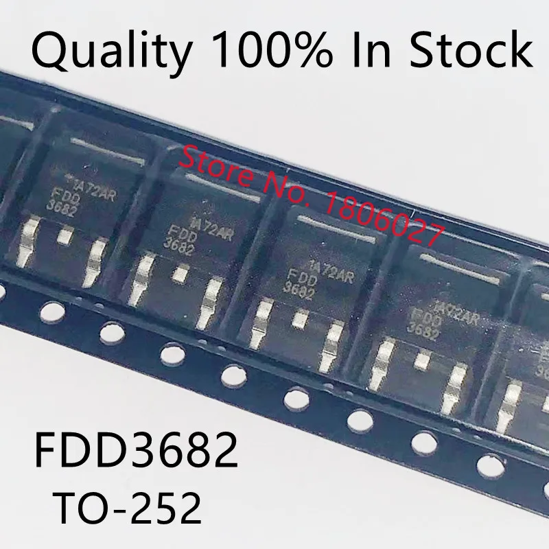 

10PCS/ LOT FDD3682 3682 TO-252 / IRFR310 FR310 / BTA204S-600C / 2SA1012L / IPD90N06S4-05 4N0605 /NTD3055-09 / IRFR010 / SMK630D