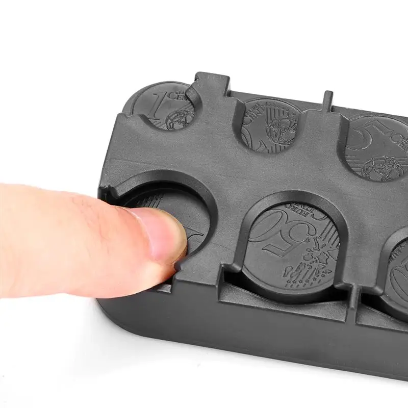 Coin Holder Case Loose Change Money Storage Box Container Dispenser Organizer (For Euro Coins) Car Interior | Автомобили и
