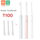 Зубная щетка XIAOMI MIJIA звуковая электрическая, USB-зарядка, водонепроницаемая ультразвуковая Автоматическая, насадка для зуб