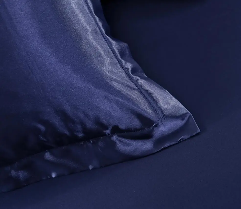 

Royal blue Satin Bedding Set King Queen Size Solid Bedspread Mattress cover Silky Soft Duvet cover Flat/Fitted sheet Pillowcases