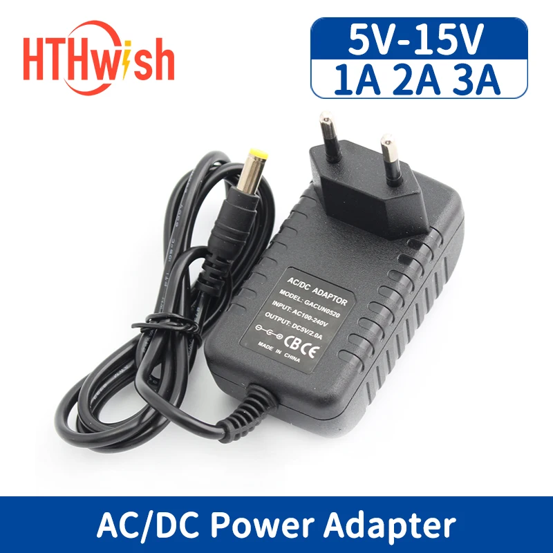 

12 volt Adapter power AC 110-240V DC 5V 6V 8V 9V 12V 15V Power supply unit 1A 2A 3A EU US Universal for LED light strips/laptop