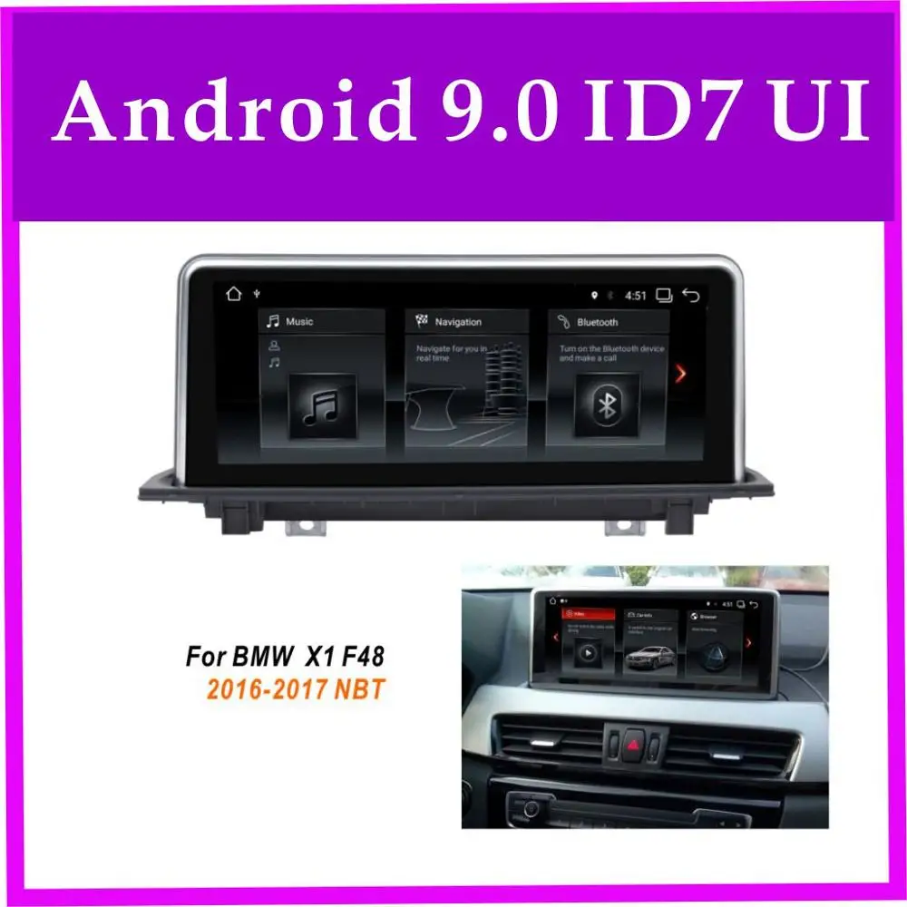 JSTMAX 10 25 &quotIPS Android 9 0 PX6 автомобильная стереосистема для BMW X1 F48 2016 2017 NBT система 4 + 32G