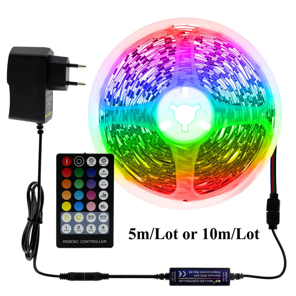 Цветная (RGB) Светодиодные ленты светильник 5050 гибкая лента Водонепроницаемый RGB