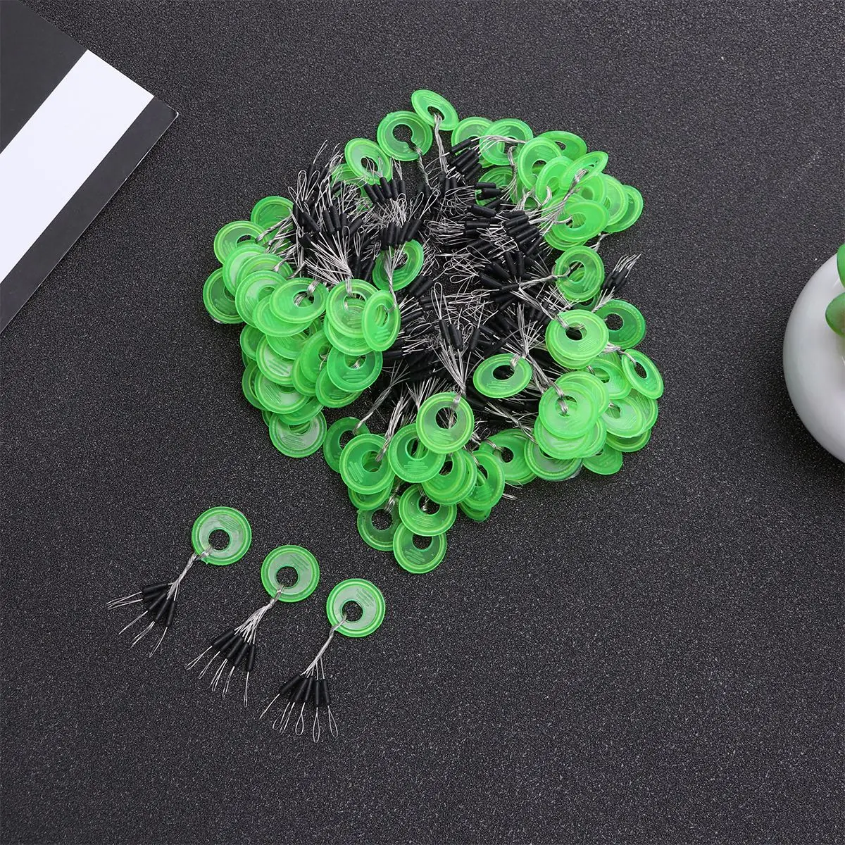 Круглая форма поплавок для рыбалки черные резиновые пробки Бусины Размер M