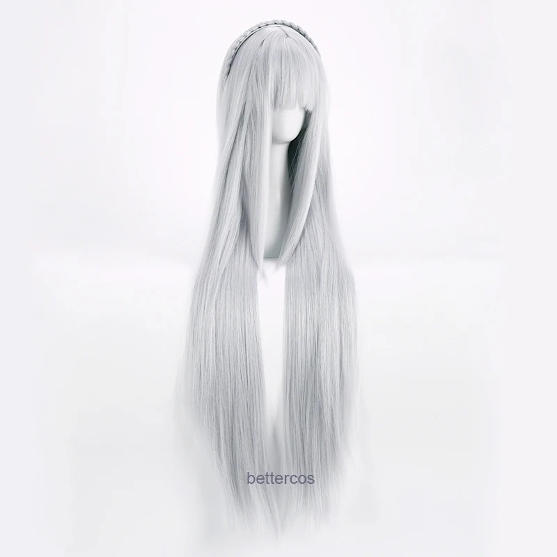 Re:Zero Life in a Different World from Zero Emilia Cosplay Wigs Long Heat Resistant Synthetic Hair Wig + Cap | Тематическая одежда
