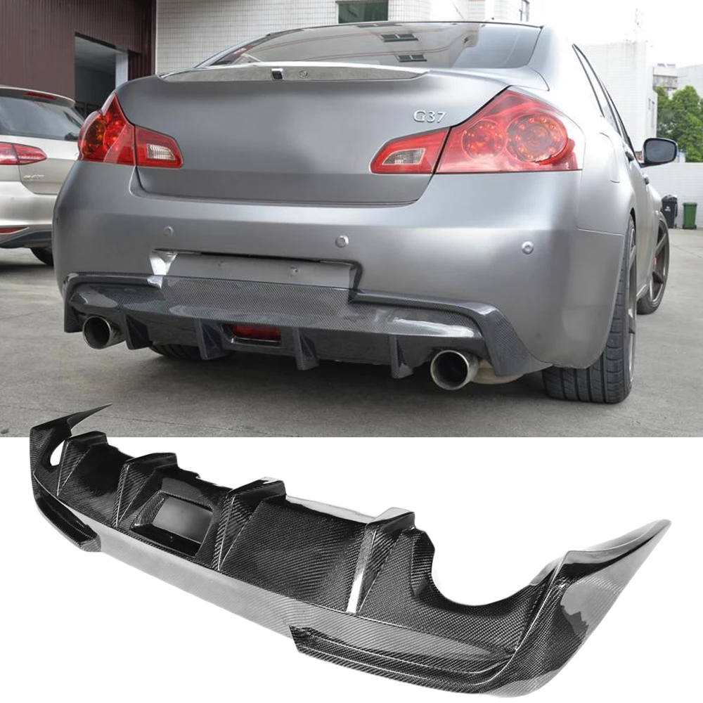 Губа диффузора заднего бампера автомобиля из углеродного волокна для Infiniti G37 G37S