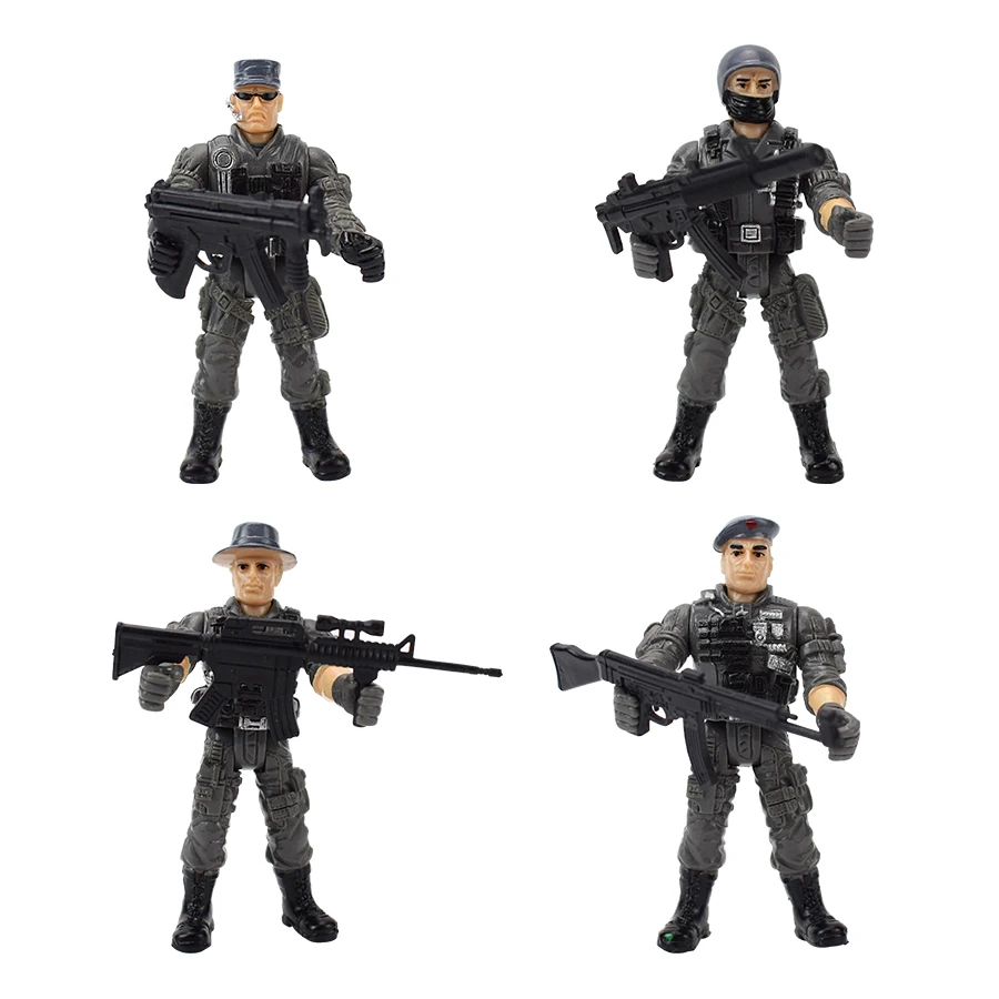 8 шт./компл. SWAT военная армейская экшн-фигурка игрушки для мальчиков боевая игра