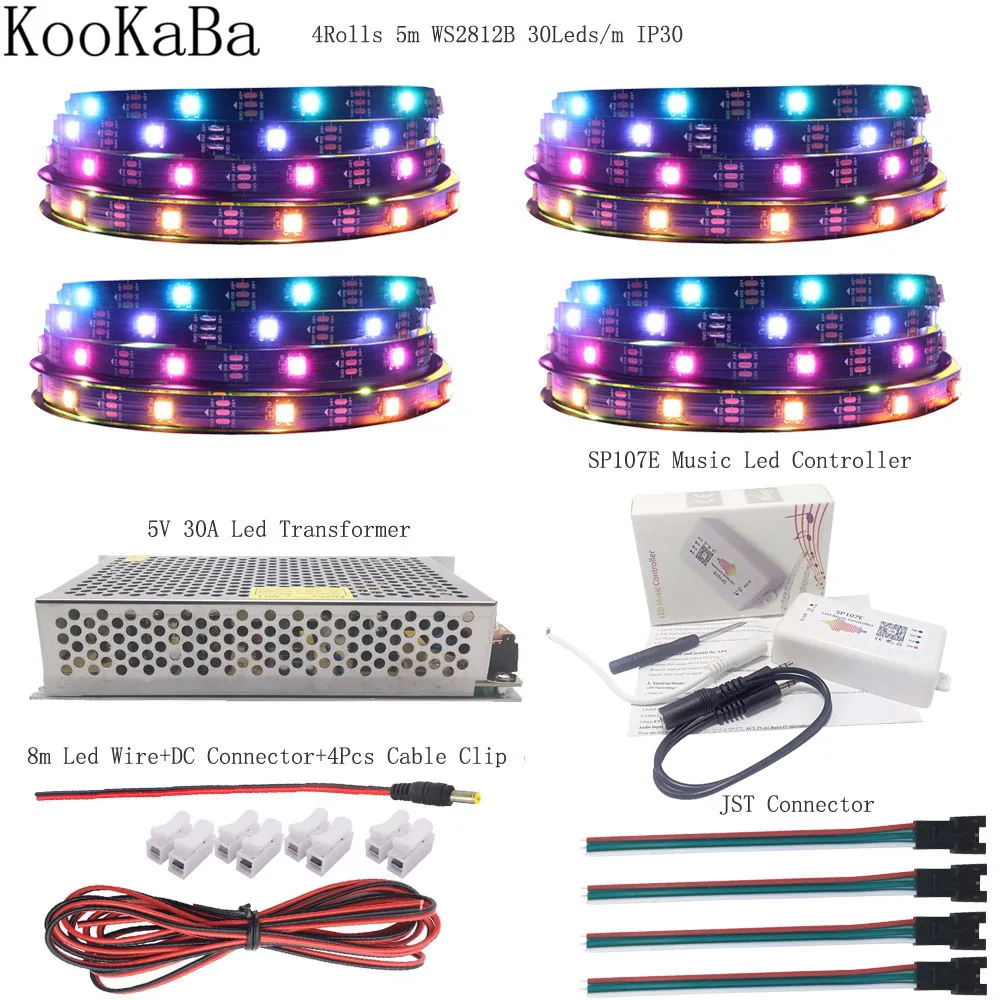 WS2812B WS2812 цветных (RGB) светодиодных лент светильник индивидуально адресуемых IC SP107E