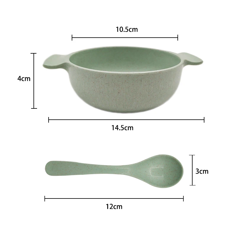 

Baby Feeding Tableware Set Eco-Friendly Toddle Baby Plate Dish Children Dishes Dinnerware Kids Anti-hot Training Bowl+Spoon