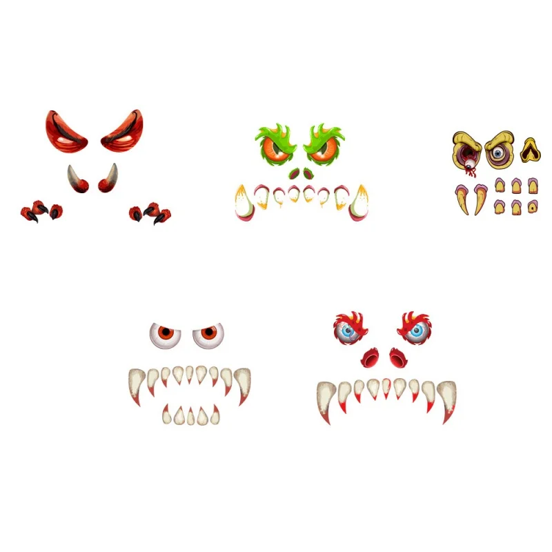 Монстр двери наклейки ужас призрак пол Глаза Клык лапы фестиваль вечерние