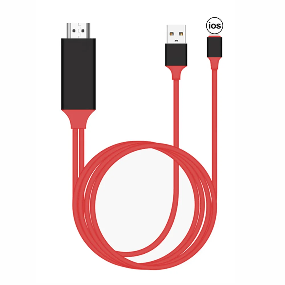 8 Pin к совместимому с HDMI кабель HDTV TV цифровой av адаптер Lightning 2 м USB 1080P Smart конвертер
