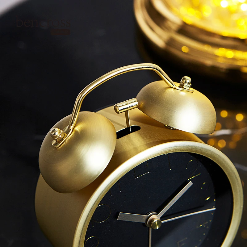 Винтажные металлические часы-будильник простые цифровые с функцией повтора