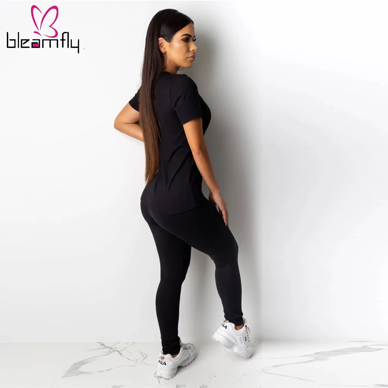 2019 осенне зимний женский комплект топ с круглым вырезом брюки карандаш костюм из