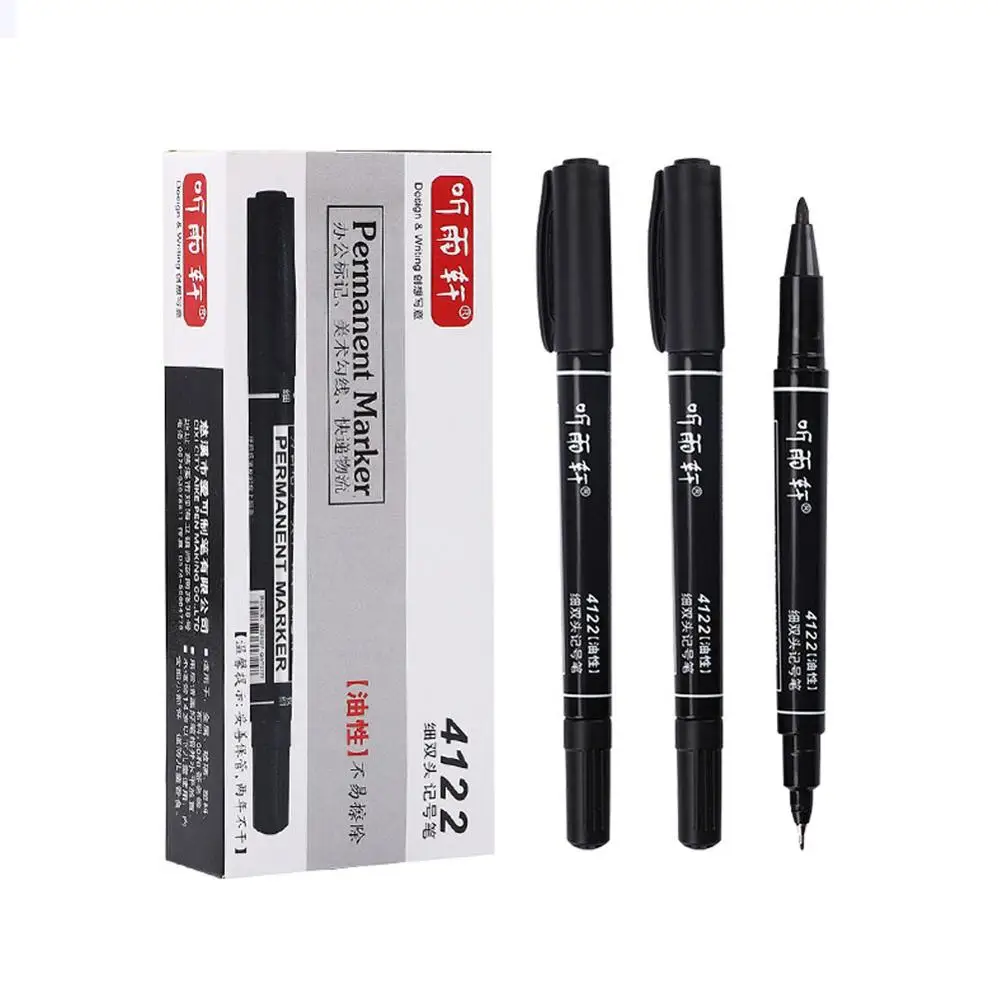 Waterproof Fadeless Black Ink Token Pen Gardening Plant Labeling Stationery School Office Supplier painting double-headed pen | Дом и сад