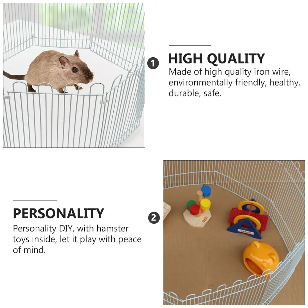 

8Pcs Hamster Villa Fence Amusement Park Practical Hamster Fence Pet Supply