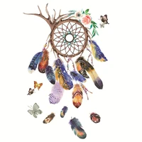 dream catcher door sticker home living room decor simple style feather wall stickers girl kid child gifts bedroom decorations
