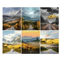 5d diy diamond painting landscape picture cross stitch gift squareround full drill embroidery mosaic art home decoration