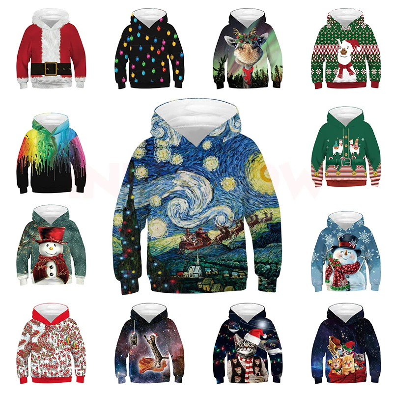 Детская толстовка с 3D принтом собаки Детский свитшот для мальчиков пуловер