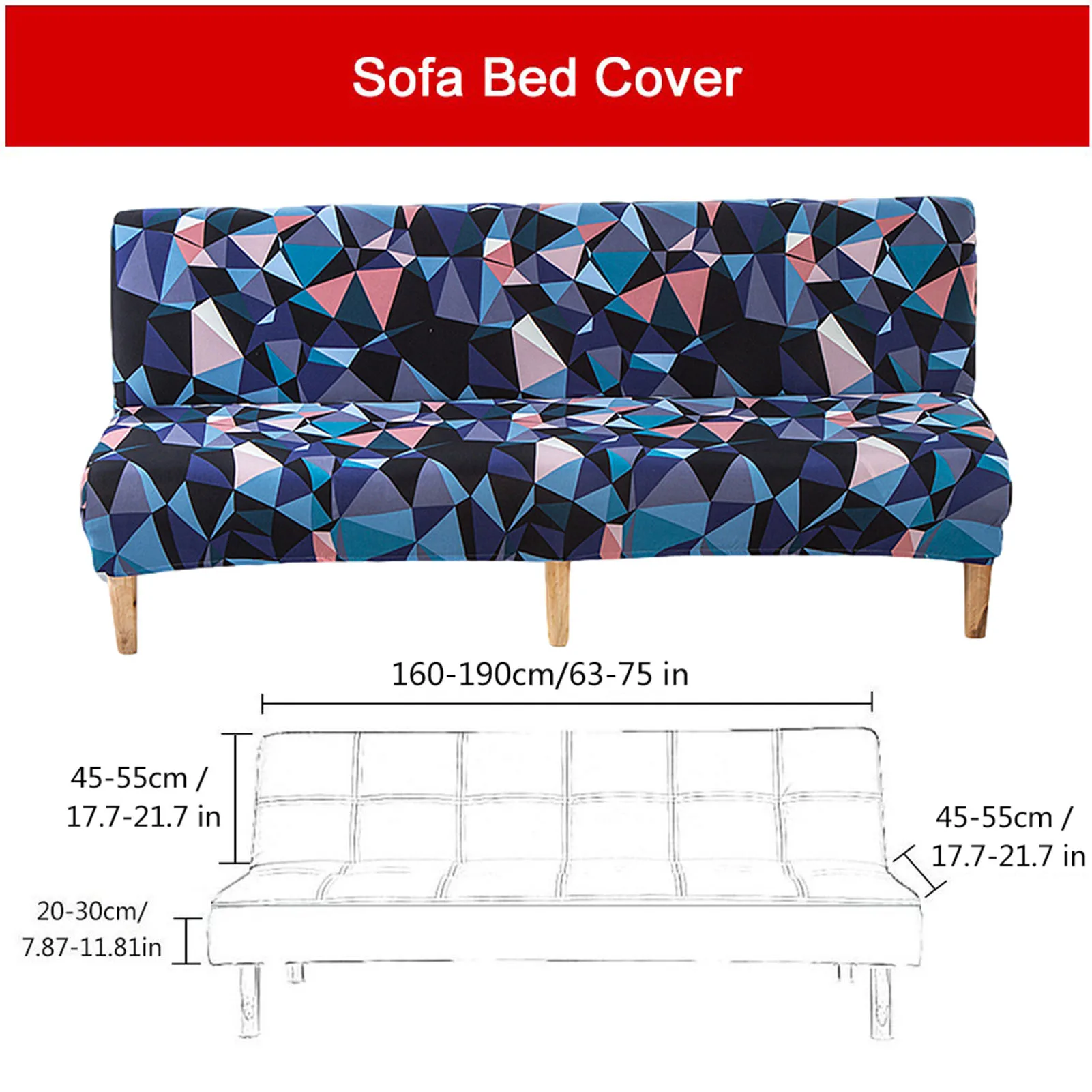 

Nordic Classic Retro Printing Sofa Cover Universal Armless Stretch Sofa Cover Full Sofa Bed Cover Home Sofa Protection Cover