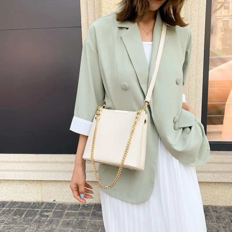 

Bag women 2020 new trendy summer simple one-shoulder handbag fashion messenger bag chain bag all-match small square bag
