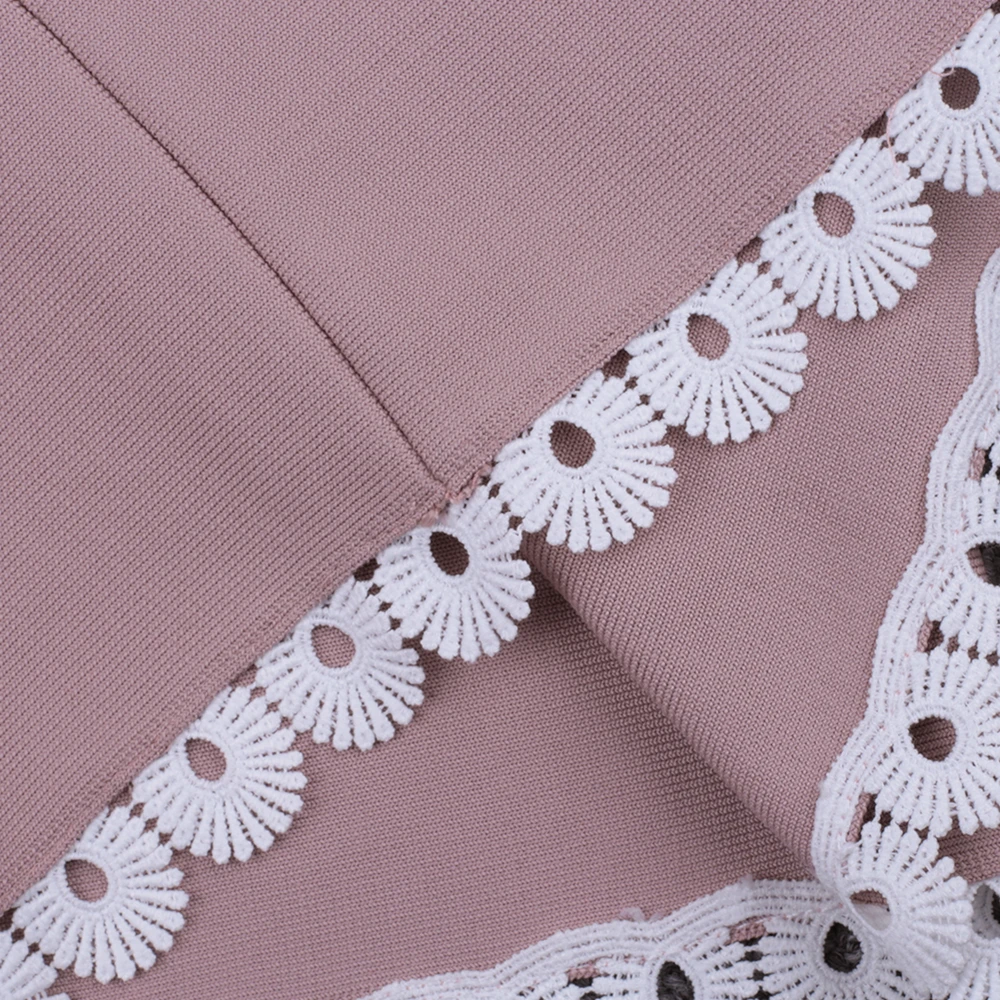 Ocstrade осеннее Бандажное платье миди Vestido, Новое поступление, элегантные бандажные платья телесного цвета, Сексуальные вечерние платья бодикон