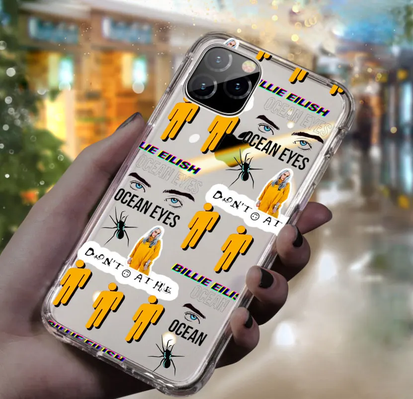 TPU A1051 Billie Eilish наклейки dont smile at me мультфильм чехол для телефона для iPhone 11 pro max 7 5S SE 6 6s 8 7 Plus X XR XS MAX Мягкий ТПУ чехол - Цвет: TPU A1051