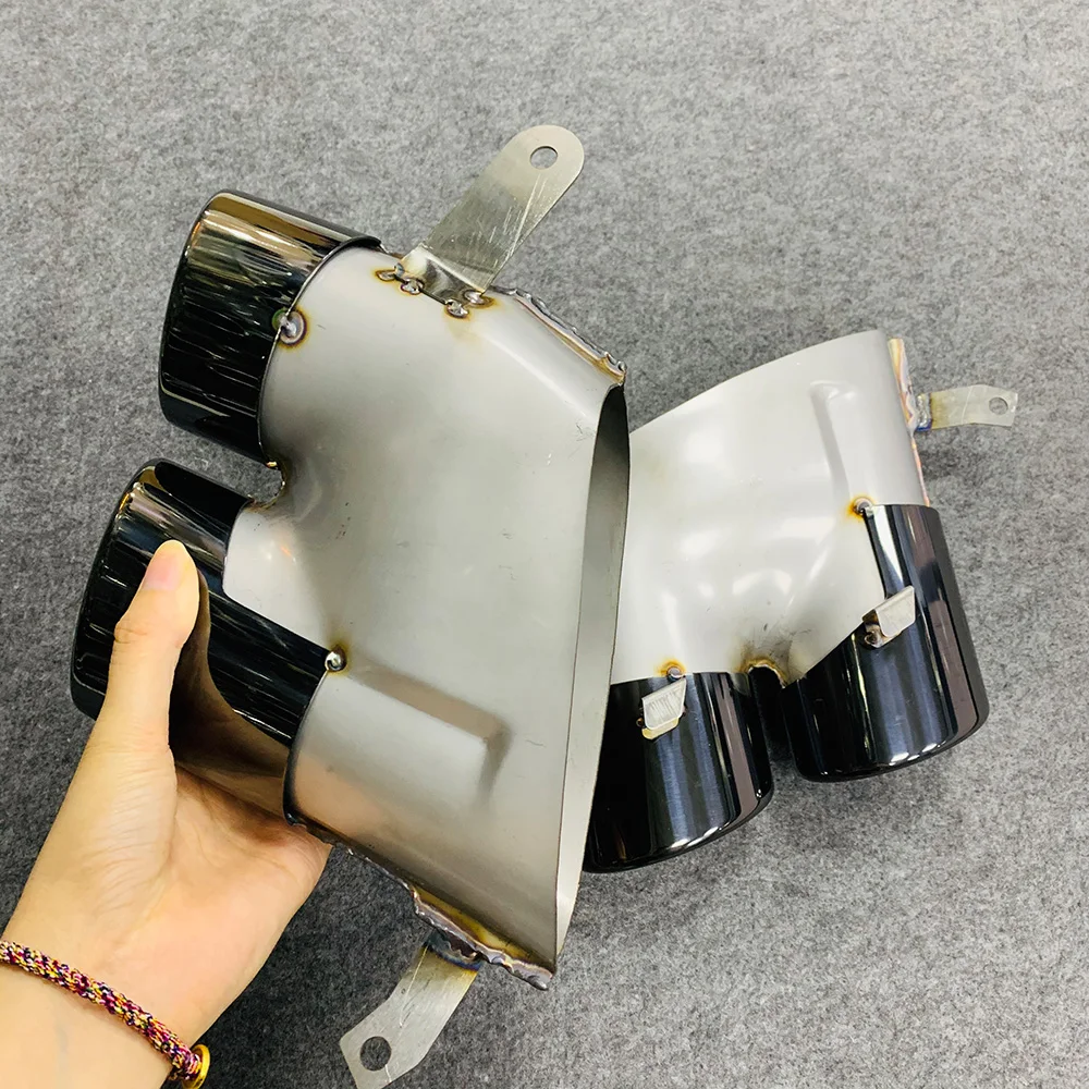 Автомобильные аксессуары 1 пара наконечников выхлопной трубы для Audi A6 A7 до S6 S7