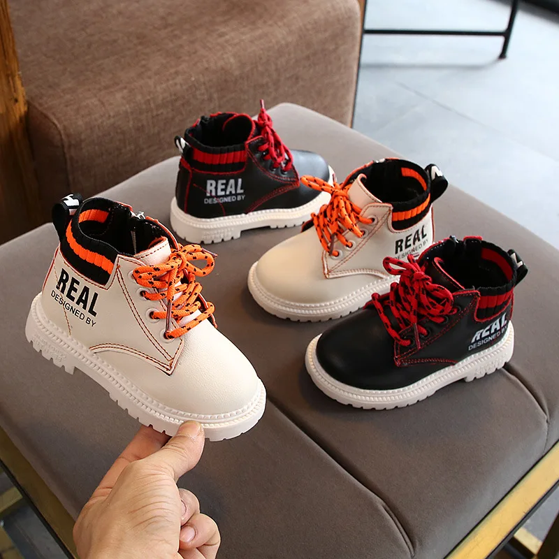 New winter children cotton boots boys fashion single Martin girls warm side zipper shoes baby snow with fur | Мать и ребенок