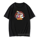 Футболка мужская с мотивом аниме, Самурай, пицца, кошки, хеллоуин, потрясающая футболка из 100% чистого хлопка, винтажная рубашка