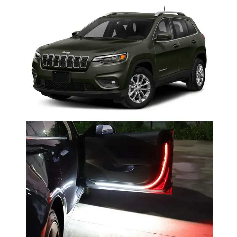 

Led Car Openning Door Warning Light For jeep renegade wrangler grand cherokee 3 4 mk2 CHEROKEE kj kl xj COMMANDER XK XH