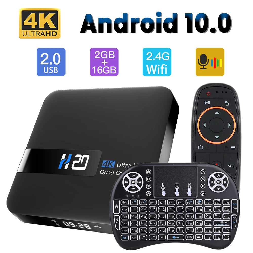 ТВ-приставка HONGTOP на базе Android 10 четырехъядерный процессор RK3229 YouTube Netflix 2 ГБ 16