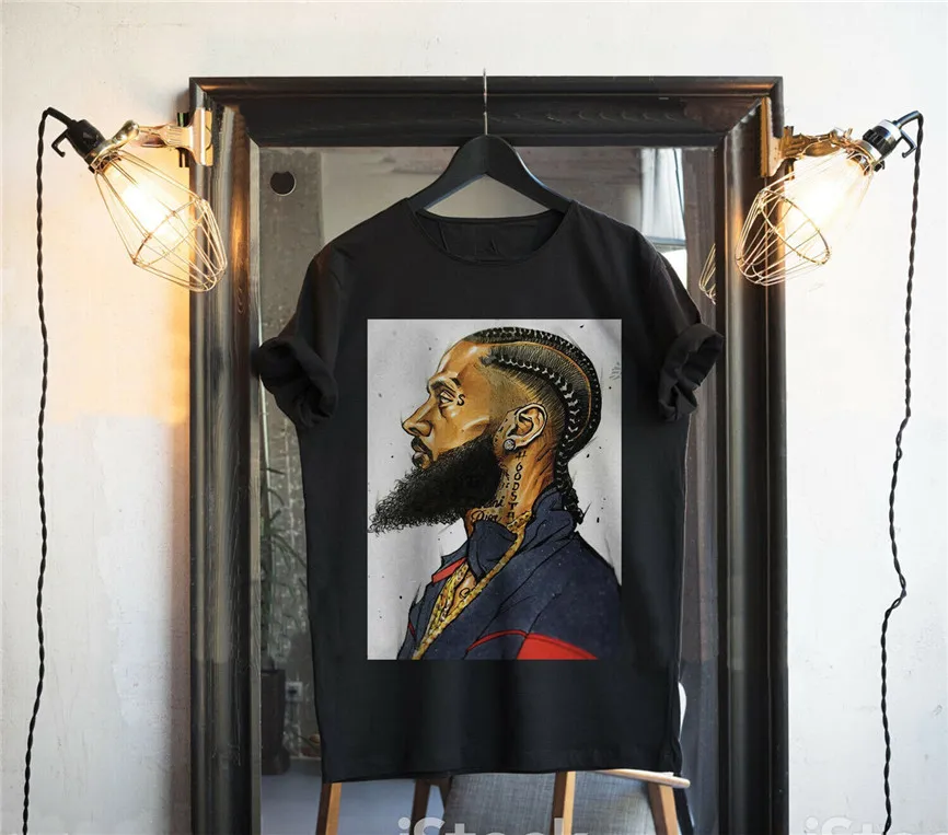 Nipsey Hussle цветная футболка хип хоп унисекс черная Юмористическая футболка|Мужские