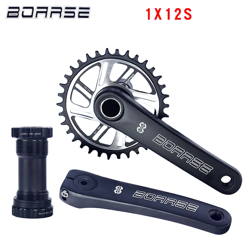 BOARSE MTB Mountain Bike Chainring Crankset Part 170mm 34T Singel Disc 11/12 Speed BB Central axis  Al-Alloy Bicycle Crankset