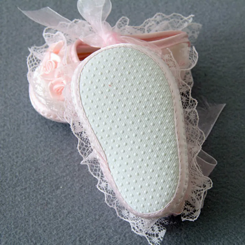 

Princess Party Lace Floral Soft Sole Crib Shoes Newborn Baby Girl Shoes Anti-slip Sneaker Prewalker Toddler Kid 0-12M