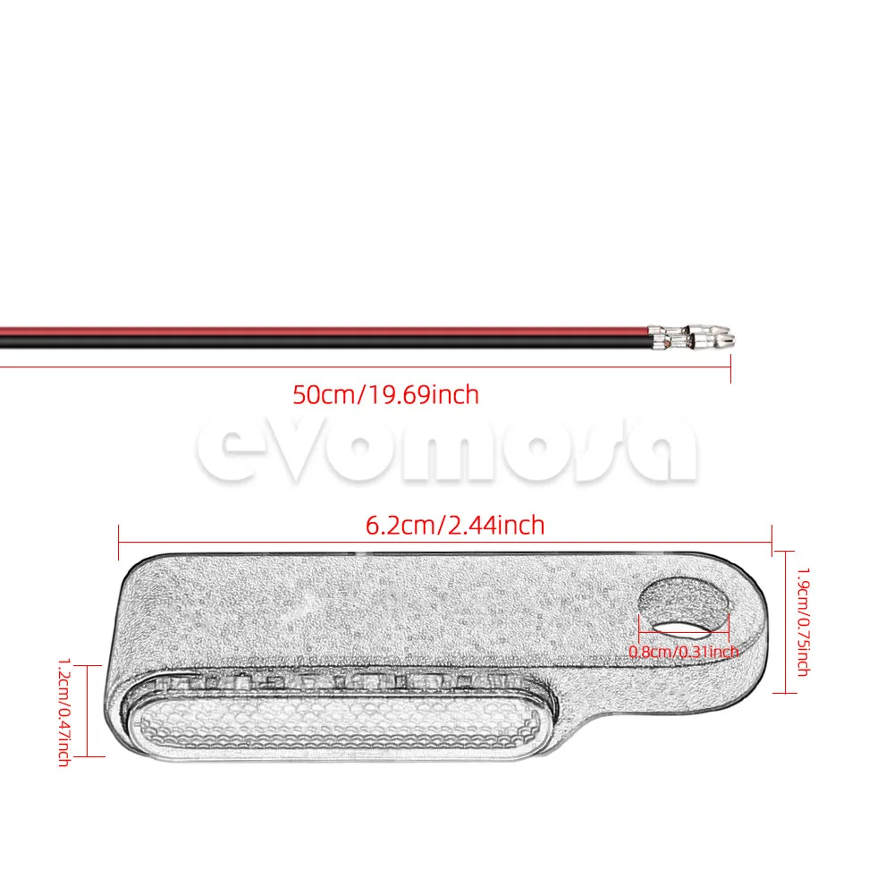 

2PCS Universal Mini LED Motorcycle Turn Signal Light Brake Clutch Lever Flashers For Honda Yamaha Kawasaki Suzuki For cafe racer