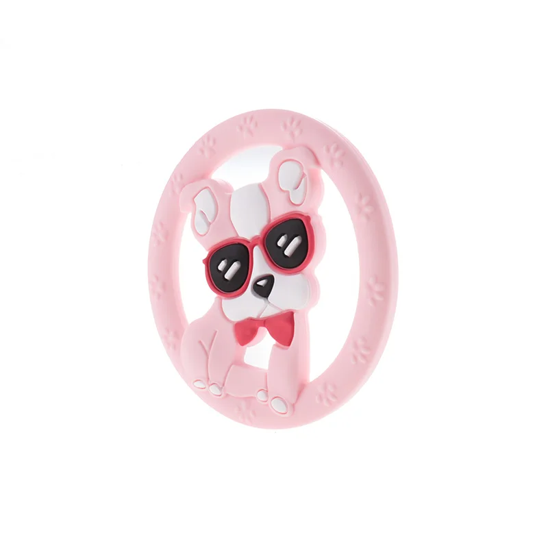 10pcs Bulldog Baby Silicone Teethers Silicone Teething Toys Soother Luxury Teether For Teeth Food Grade Silicone  BAP Free