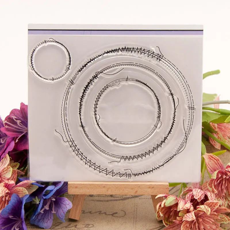 

Round Background Clear Stamp/Seal for DIY Scrapbooking/photo Album Decorative Clear Stamp Sheets T1194