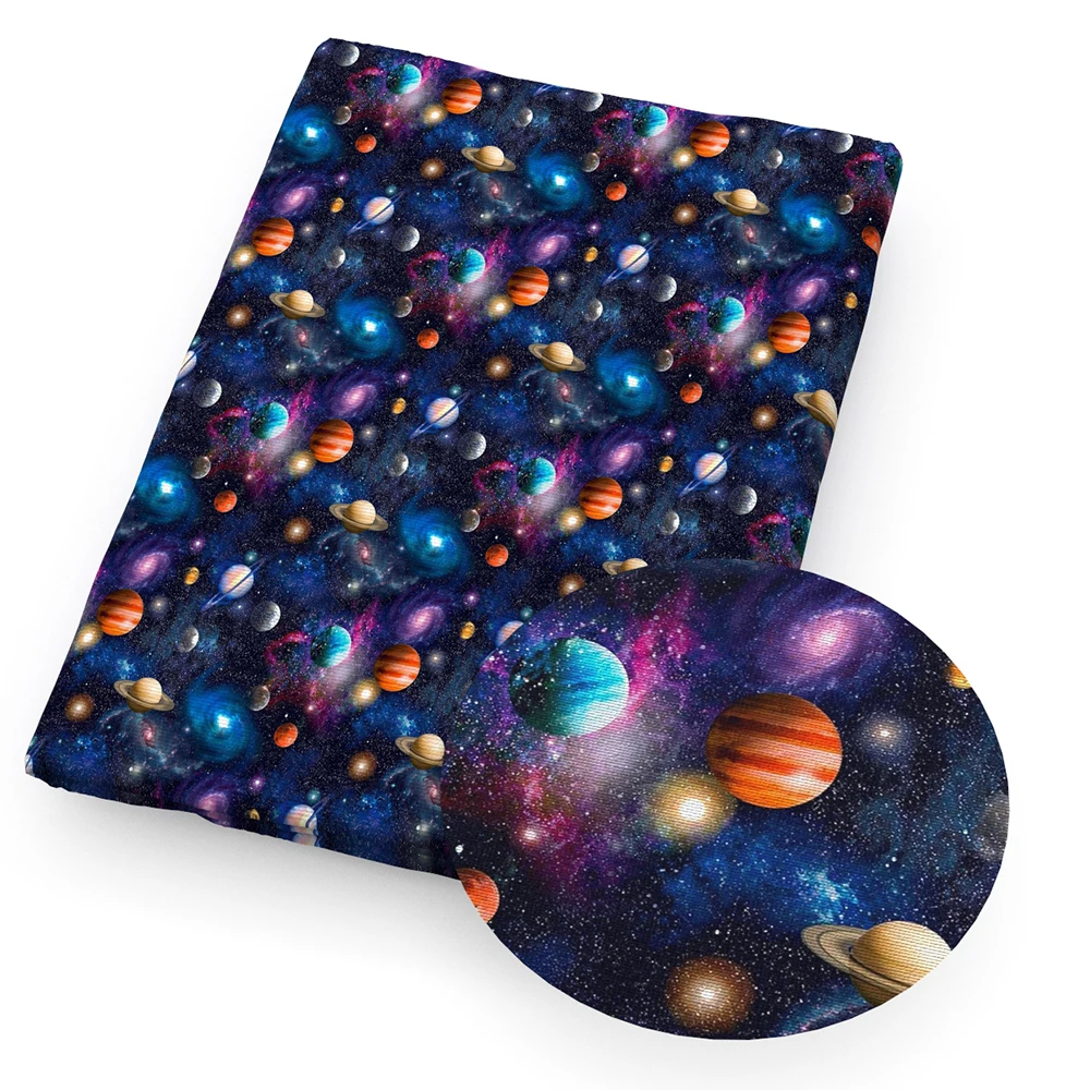 Планетарная Вселенная Полиэстеровая хлопчатобумажная ткань для шитья Женский
