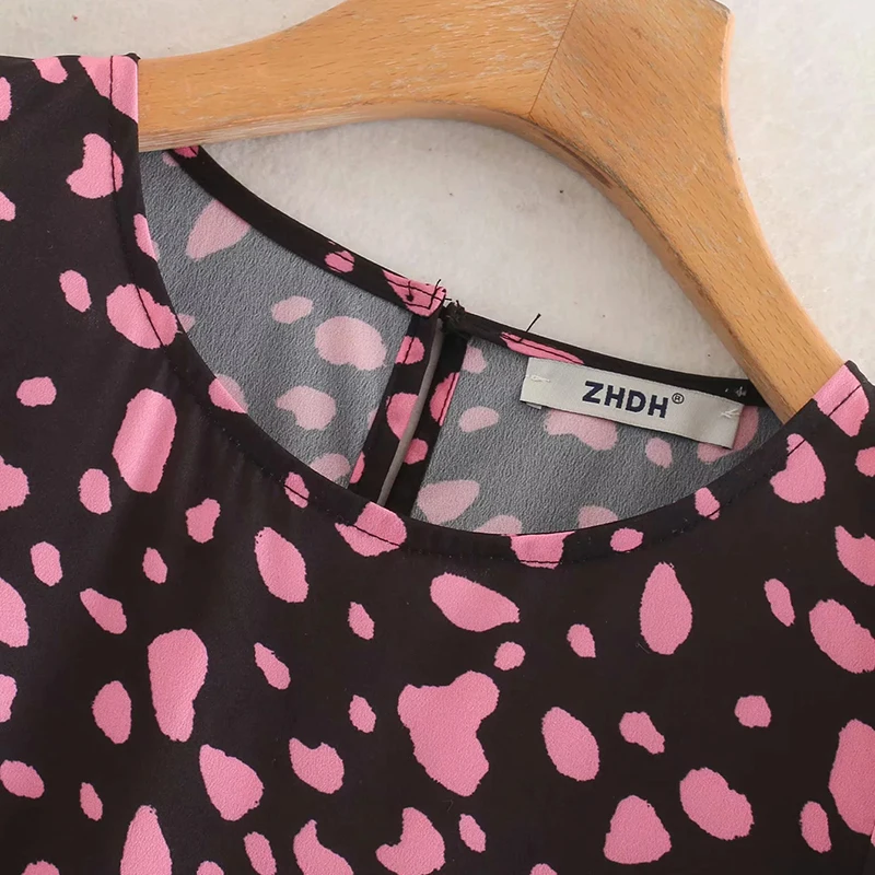 Za 2019 женское платье с длинным рукавом и принтом миди элегантное круглое