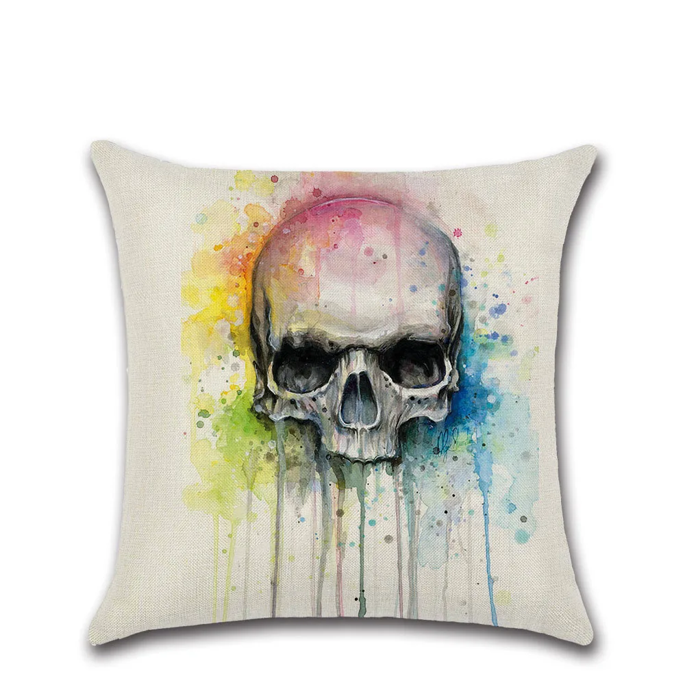 Тему Хэллоуина белье диванная декоративная подушка со скелетом крышка наволочка