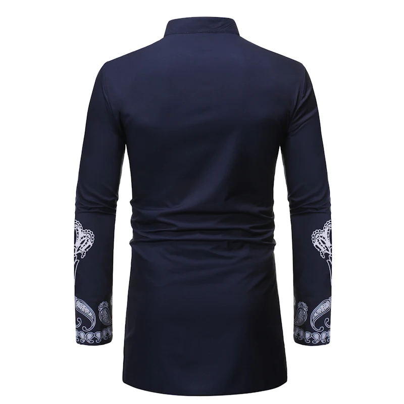 Мужская африканская одежда 2020 модная рубашка с принтом пейсли и воротником