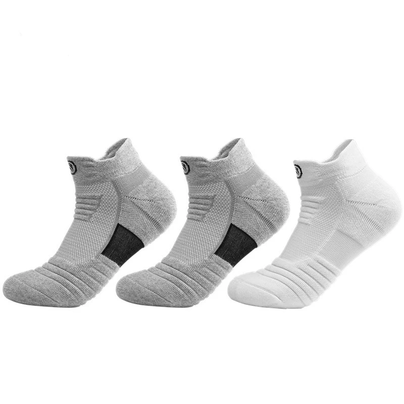 

3Pair/Set Basketball Socks Running Men Short Socks Thick Sweat Sweat-Absorbent Outdoor Sports Walking Sock