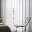 Mrtree, белая фотография для гостиной, спальни, кухни, готовая прозрачная занавеска, декоративная панель для окна