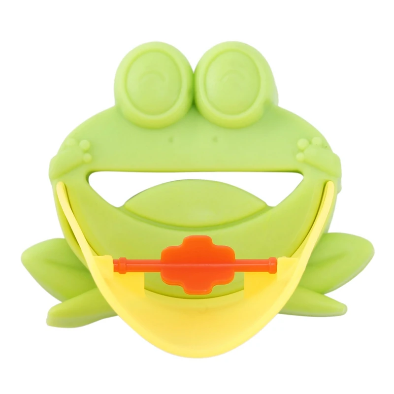 

Cute Faucet Extension Extender For Kids Baby Hands Wash Bathroom Cartoon Frog Design (Green)