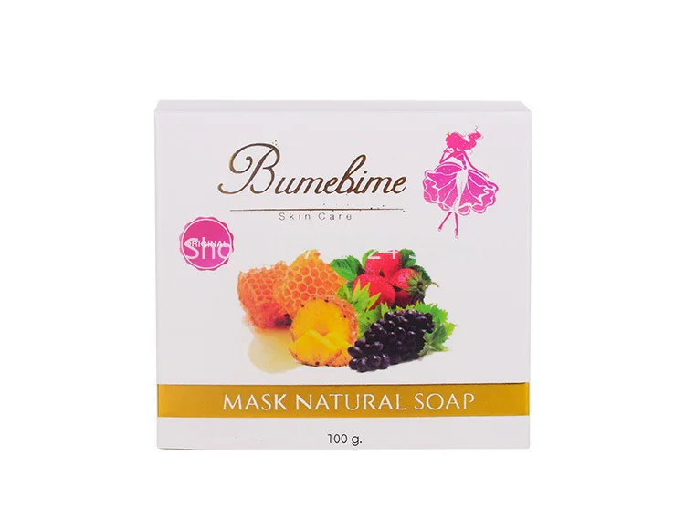 

8pcs Bumebime Handmade Soap Fruits Extract Whitening Soap Reduce Bacteria Causing Acne Black Spots Bath&Body Works Cleansing