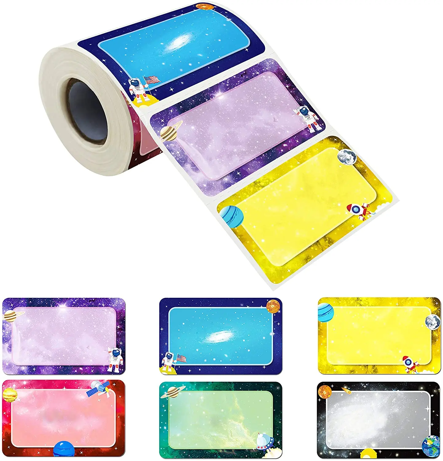 Именная наклейка 150 шт. / Рулон мультяшная планета растительный узор герметичные