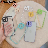 colorful bumper hybrid clear case for iphone 13 pro max 12 11 pro xs max xr x 8 7 plus shockproof full camera protection cover