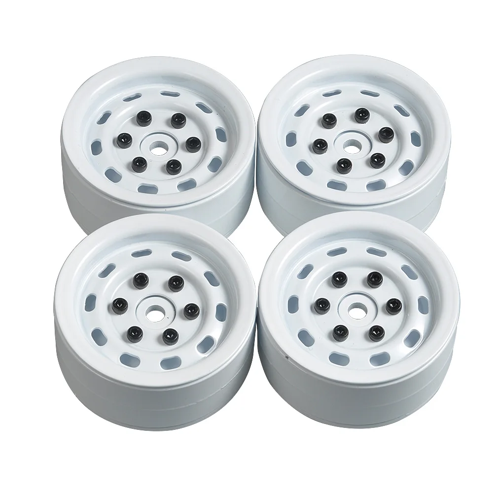 

YEAHRUN Metal White 1.9inch Beadlock Wheel Rim Hub For 1/10 Traxxas TRX4 Axial SCX10 D90 90034 Tamiya CC01 RC4WD F350 RC Car